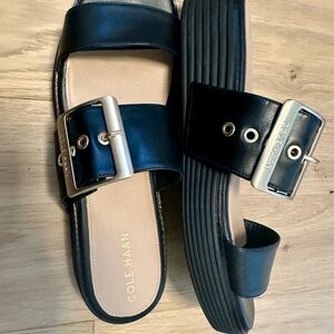 Cole Haan Black Leather Women's Sandals